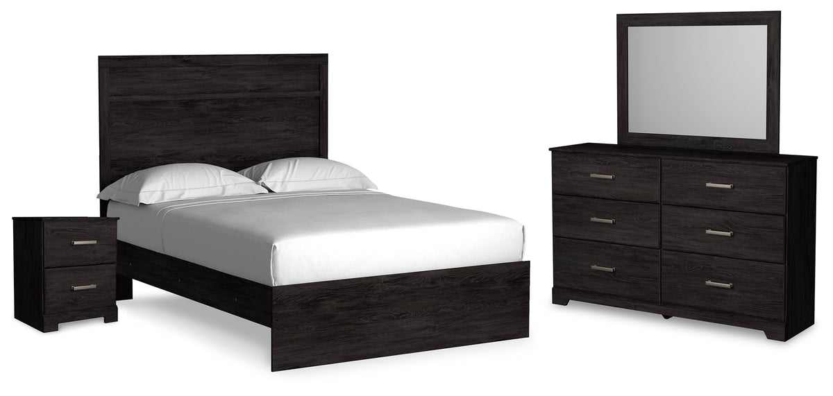 Diamond Furniture - Ashley Furniture - Belachime Full Panel Bed, Dresser, Mirror and Nightstand - Full Panel Bed, Dresser, Mirror and Nightstand - B2589B18