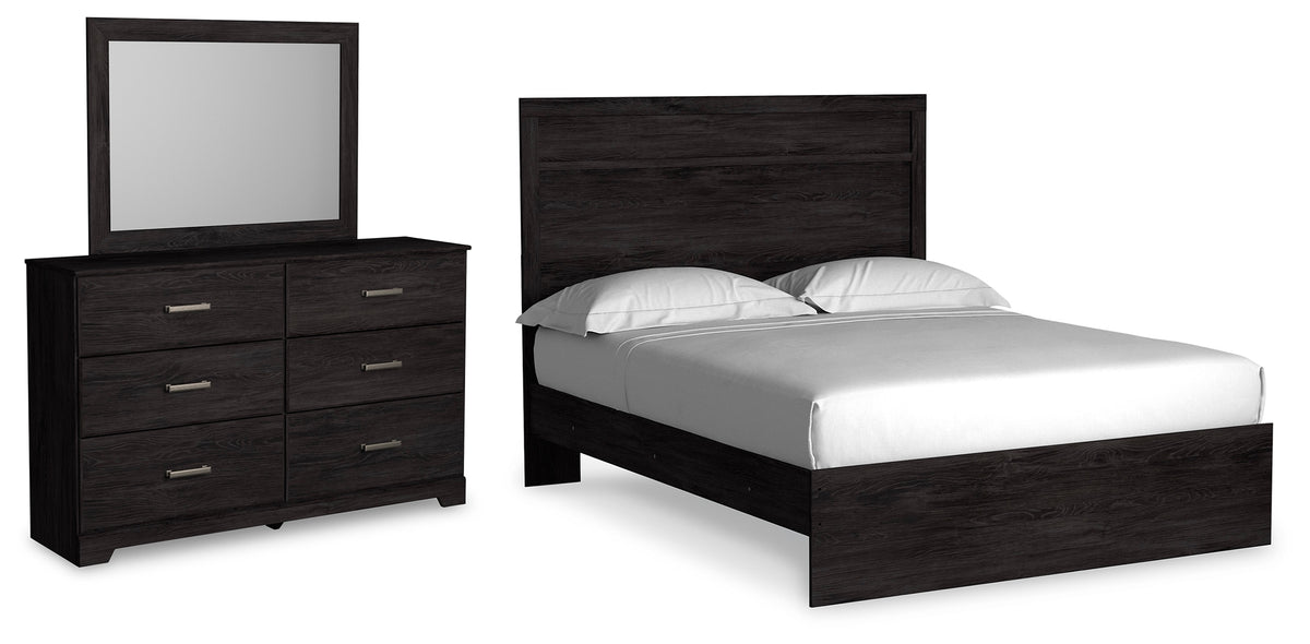 Diamond Furniture - Ashley Furniture - Belachime Queen Panel Bed, Dresser and Mirror - Queen Panel Bed, Dresser and Mirror - B2589B3