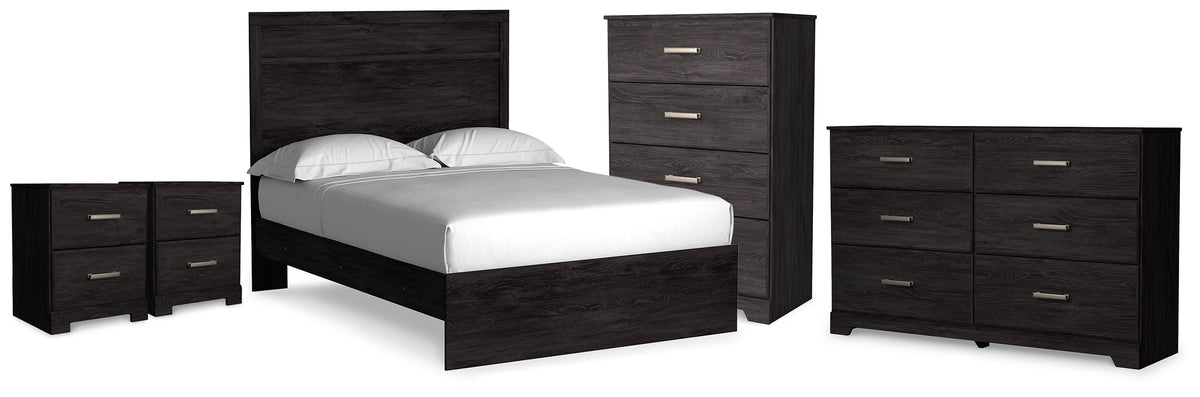 Diamond Furniture - Ashley Furniture - Belachime Full Panel Bed, Dresser, Chest and 2 Nightstands - Full Panel Bed, Dresser, Chest and 2 Nightstands - B2589B19