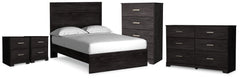 Diamond Furniture - Ashley Furniture - Belachime Full Panel Bed, Dresser, Chest and 2 Nightstands - Full Panel Bed, Dresser, Chest and 2 Nightstands - B2589B19
