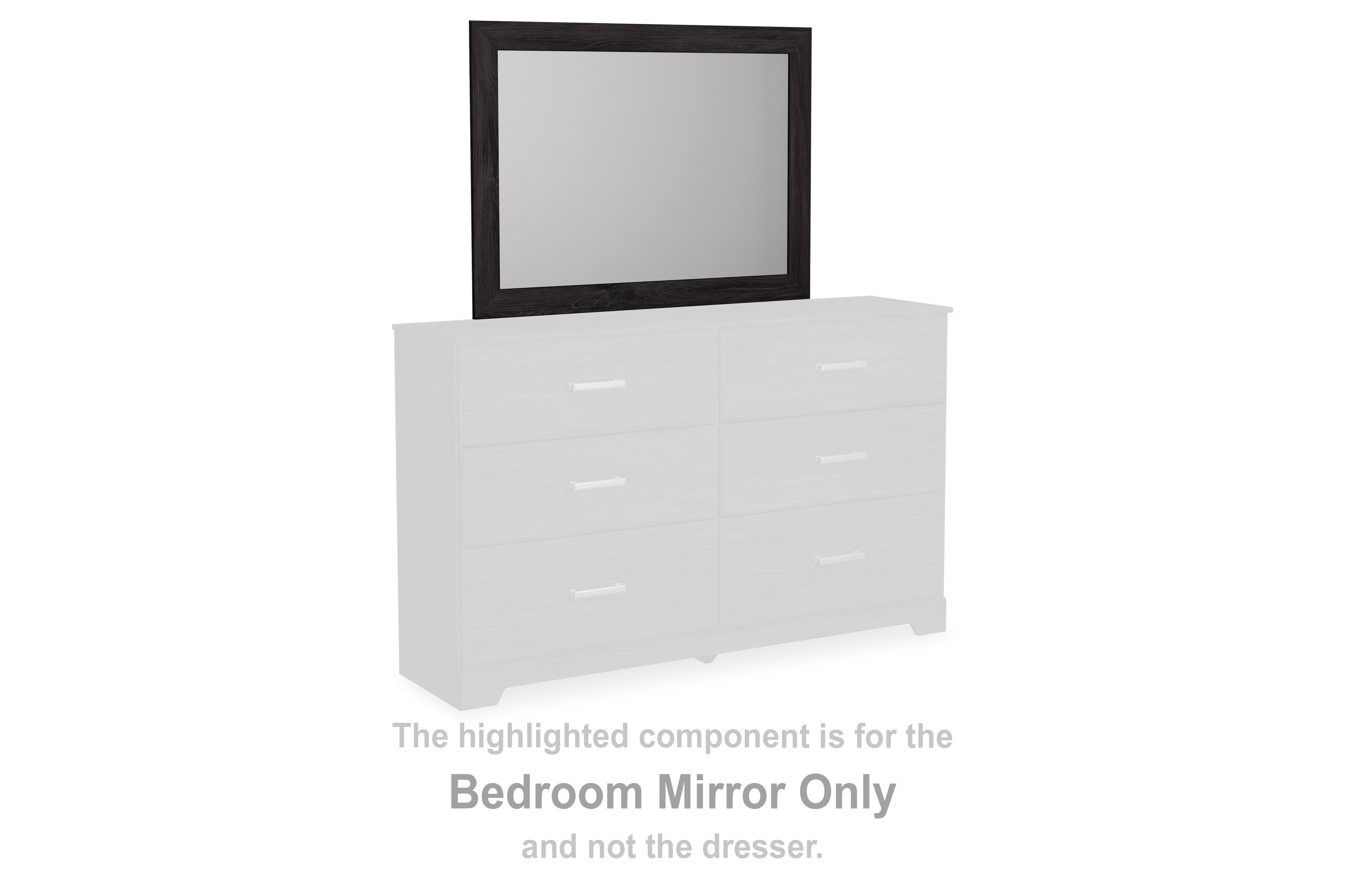 Diamond Furniture - Ashley Furniture - Belachime Bedroom - Bedroom Mirror / Charcoal - B2589-36