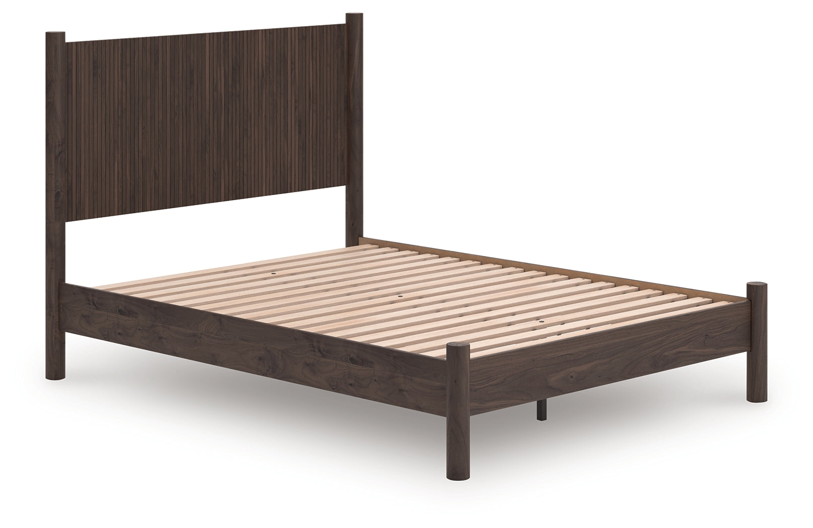 Diamond Furniture - Ashley Furniture - Pamytta Bedroom - Queen Panel Platform Bed / Brown - PCB2614B6