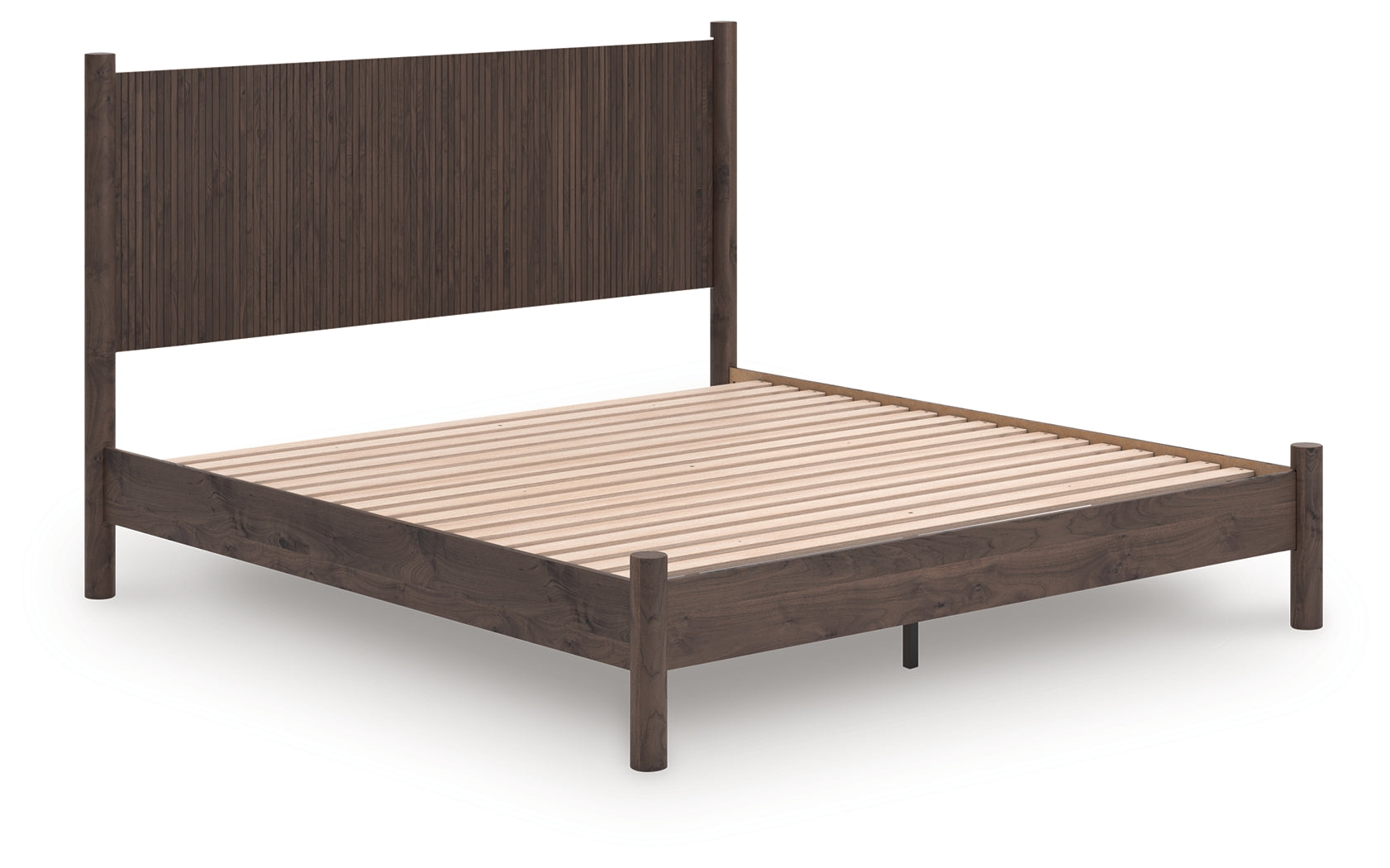 Diamond Furniture - Ashley Furniture - Pamytta Bedroom - King Panel Platform Bed / Brown - PCB2614B27