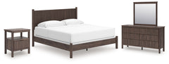 Diamond Furniture - Ashley Furniture - Pamytta King Panel Bed, Dresser, Mirror and Nightstand - King Panel Bed, Dresser, Mirror and Nightstand - PCB2614B31