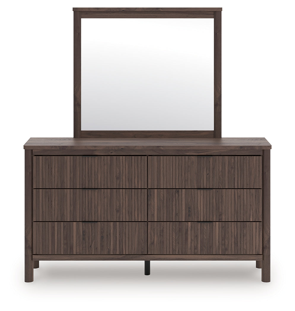 Diamond Furniture - Ashley Furniture - Pamytta Bedroom - Dresser and Mirror / Brown - PCB2614B1
