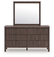 Pamytta Twin Panel Platform Bed, Dresser and Mirror