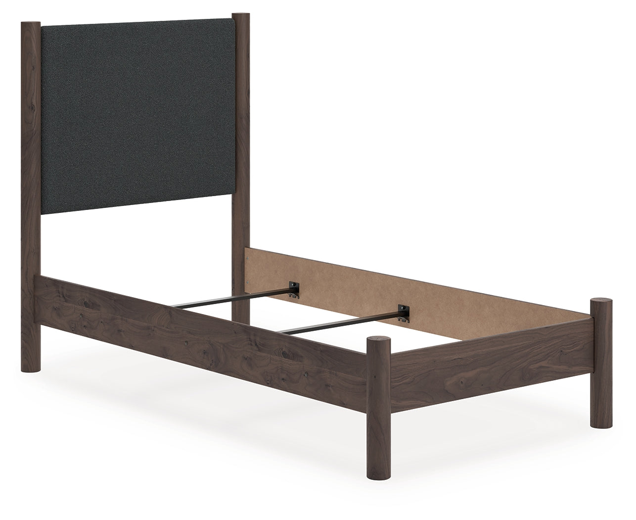 Diamond Furniture - Ashley Furniture - Pamytta Bedroom - Twin Upholstered Panel Bed / Brown - PCB2614B20