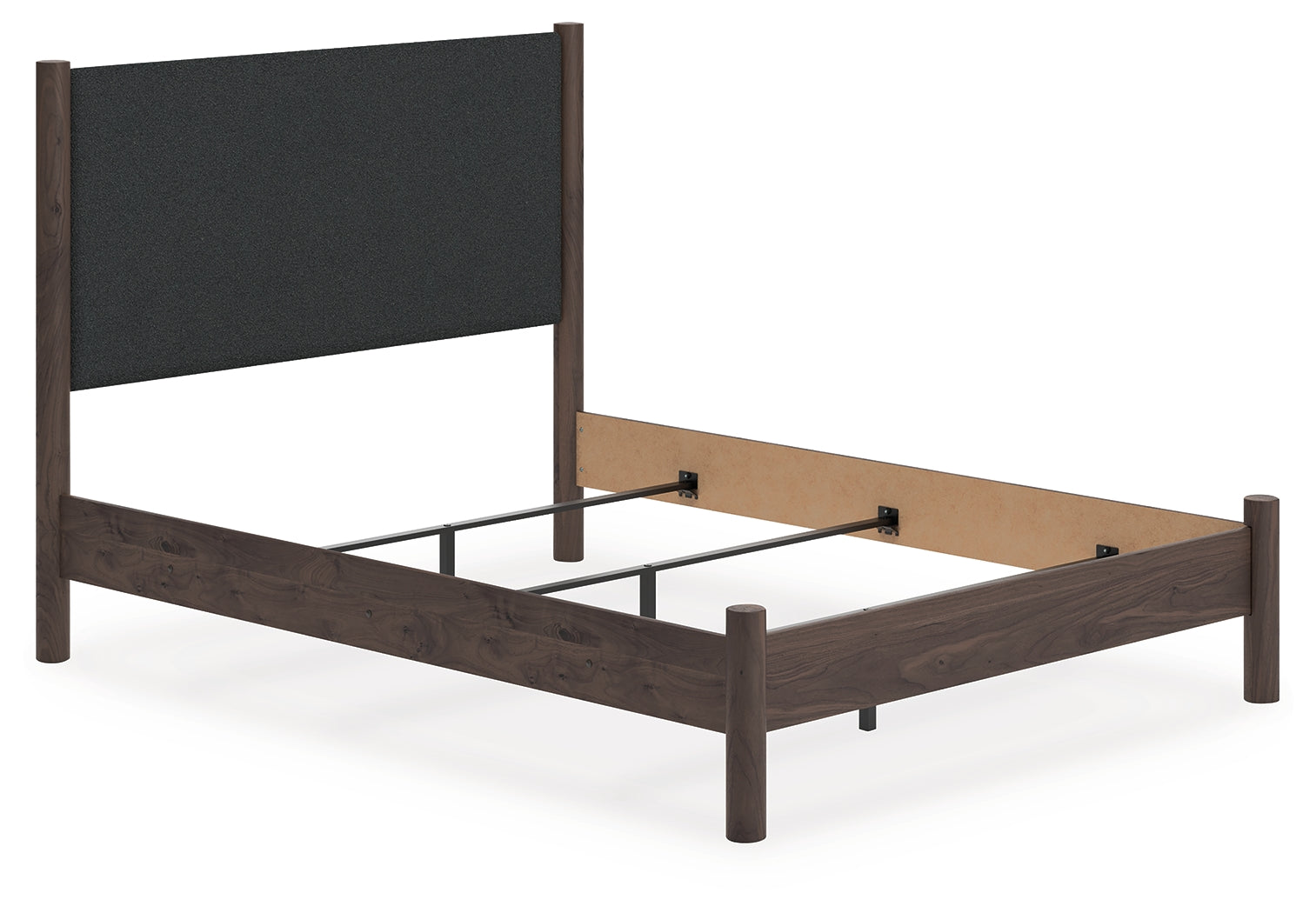 Diamond Furniture - Ashley Furniture - Pamytta Bedroom - Queen Upholstered Panel Bed / Brown - PCB2614B24