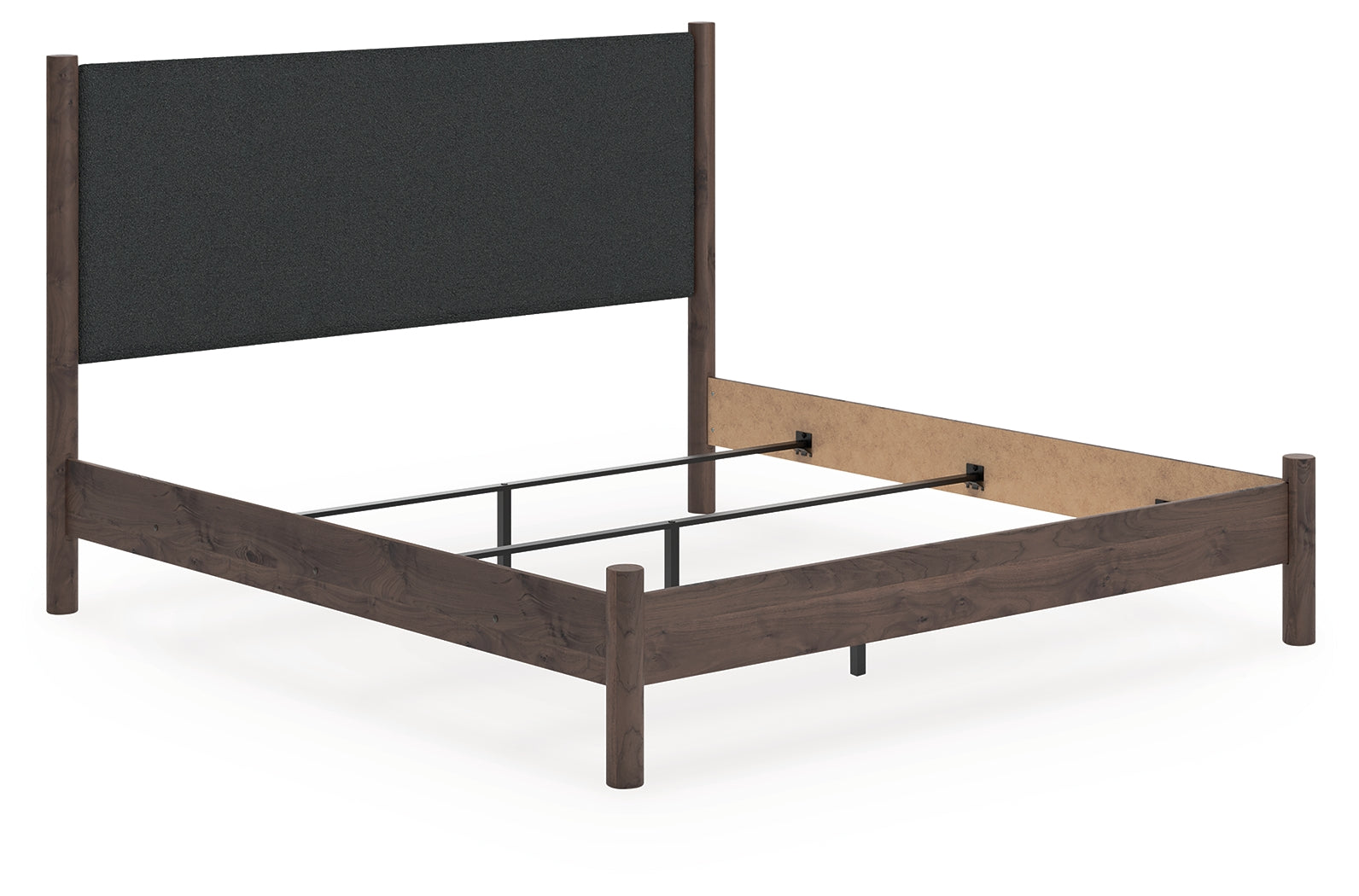 Diamond Furniture - Ashley Furniture - Pamytta Bedroom - King Upholstered Panel Bed / Brown - PCB2614B29
