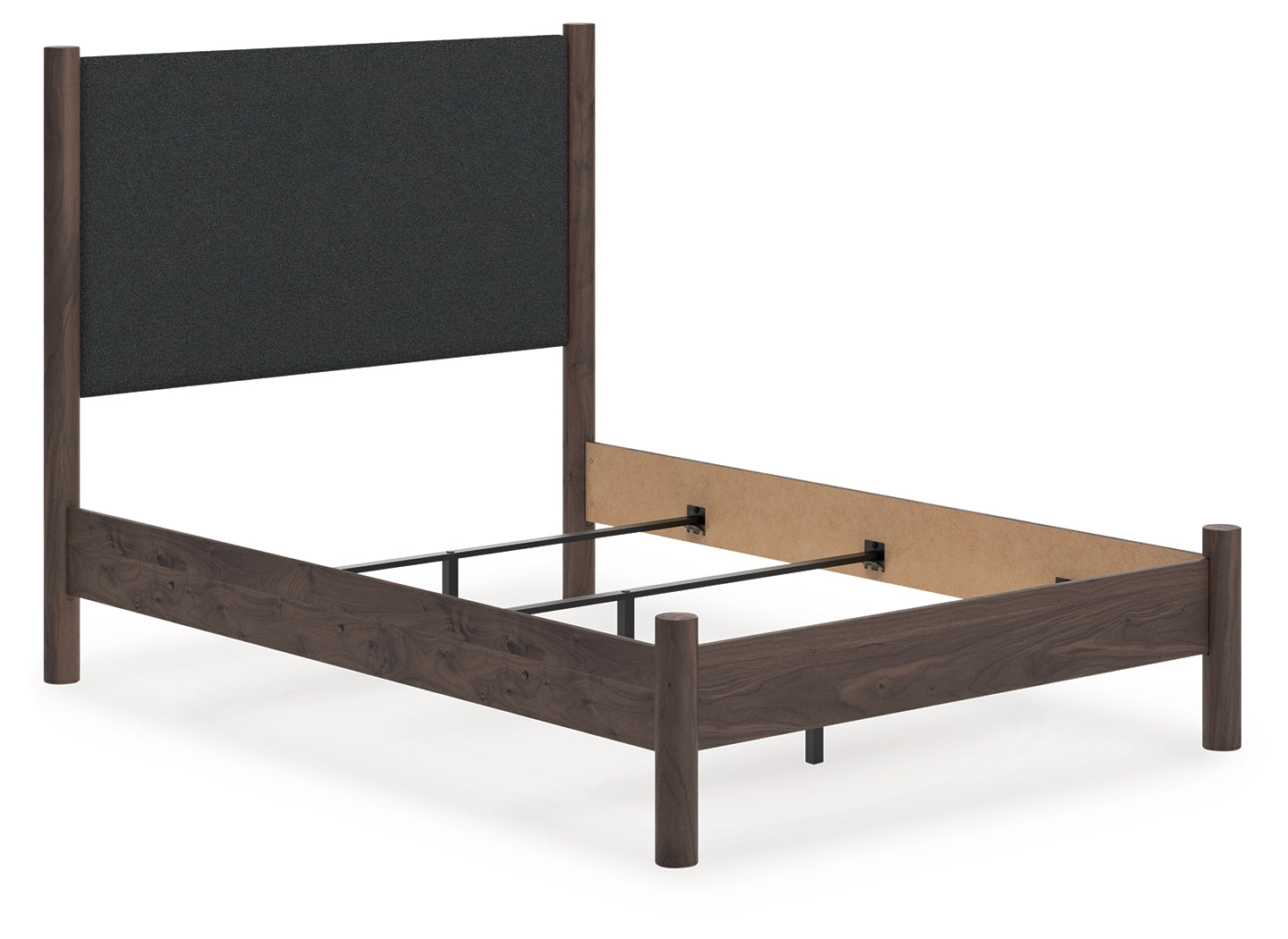 Diamond Furniture - Ashley Furniture - Pamytta Bedroom - Full Upholstered Panel Bed / Brown - PCB2614B22