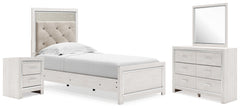 Diamond Furniture - Ashley Furniture - Altyra Twin Panel Bed, Dresser, Mirror and Nightstand - Twin Panel Bed, Dresser, Mirror and Nightstand - B2640B70