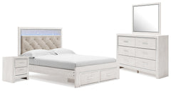Diamond Furniture - Ashley Furniture - Altyra Queen Panel Storage Bed with Mirrored Dresser and Nightstand - Queen Panel Storage Bed with Mirrored Dresser and Nightstand - B2640B31