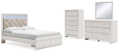 Diamond Furniture - Ashley Furniture - Altyra Queen Panel Storage Bed, Dresser, Mirror and Chest - Queen Panel Storage Bed, Dresser, Mirror and Chest - B2640B52