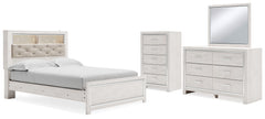 Diamond Furniture - Ashley Furniture - Altyra Queen Bookcase Panel Bed, Dresser, Mirror and Chest - Queen Bookcase Panel Bed, Dresser, Mirror and Chest - B2640B43