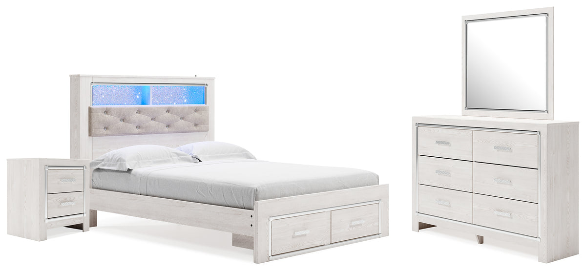 Diamond Furniture - Ashley Furniture - Altyra Queen Panel Storage Bed, Dresser, Mirror and Nightstand - Queen Panel Storage Bed, Dresser, Mirror and Nightstand - B2640B38