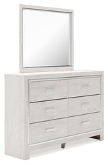 Altyra Queen Upholstered Panel Storage Bed, Dresser and Mirror