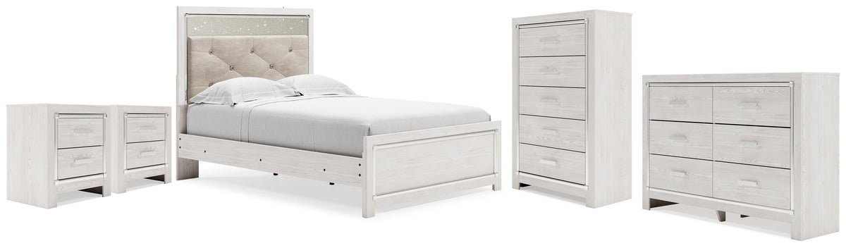Diamond Furniture - Ashley Furniture - Altyra Full Panel Bed, Dresser, Chest and 2 Nightstands - Full Panel Bed, Dresser, Chest and 2 Nightstands - B2640B81