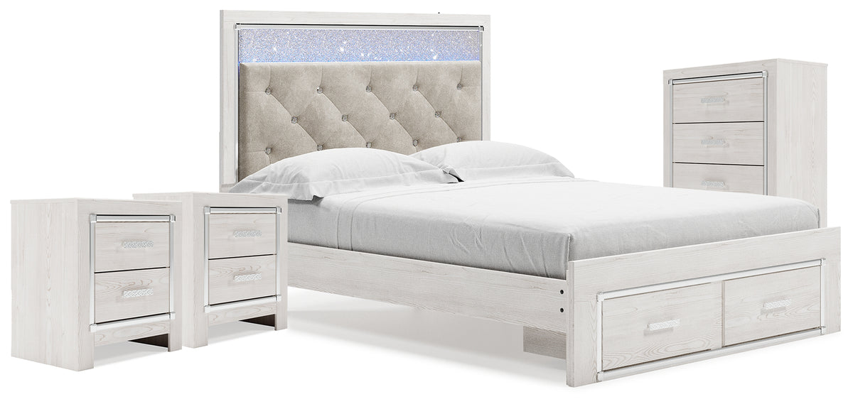Diamond Furniture - Ashley Furniture - Altyra Queen Storage Bed, Chest and 2 Nightstands - Queen Storage Bed, Chest and 2 Nightstands - B2640B68