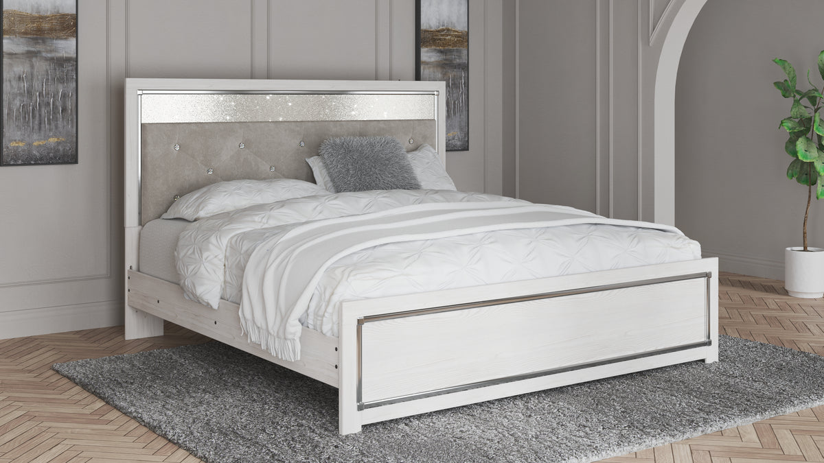 Diamond Furniture - Ashley Furniture - Altyra King Panel Bed - King Panel Bed / White - B2640B3