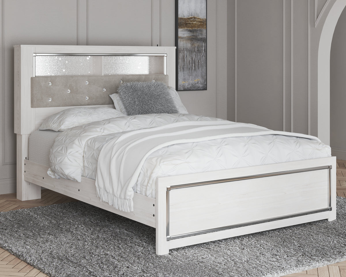 Diamond Furniture - Ashley Furniture - Altyra Queen Panel Bookcase Bed - Queen Panel Bookcase Bed - B2640B4
