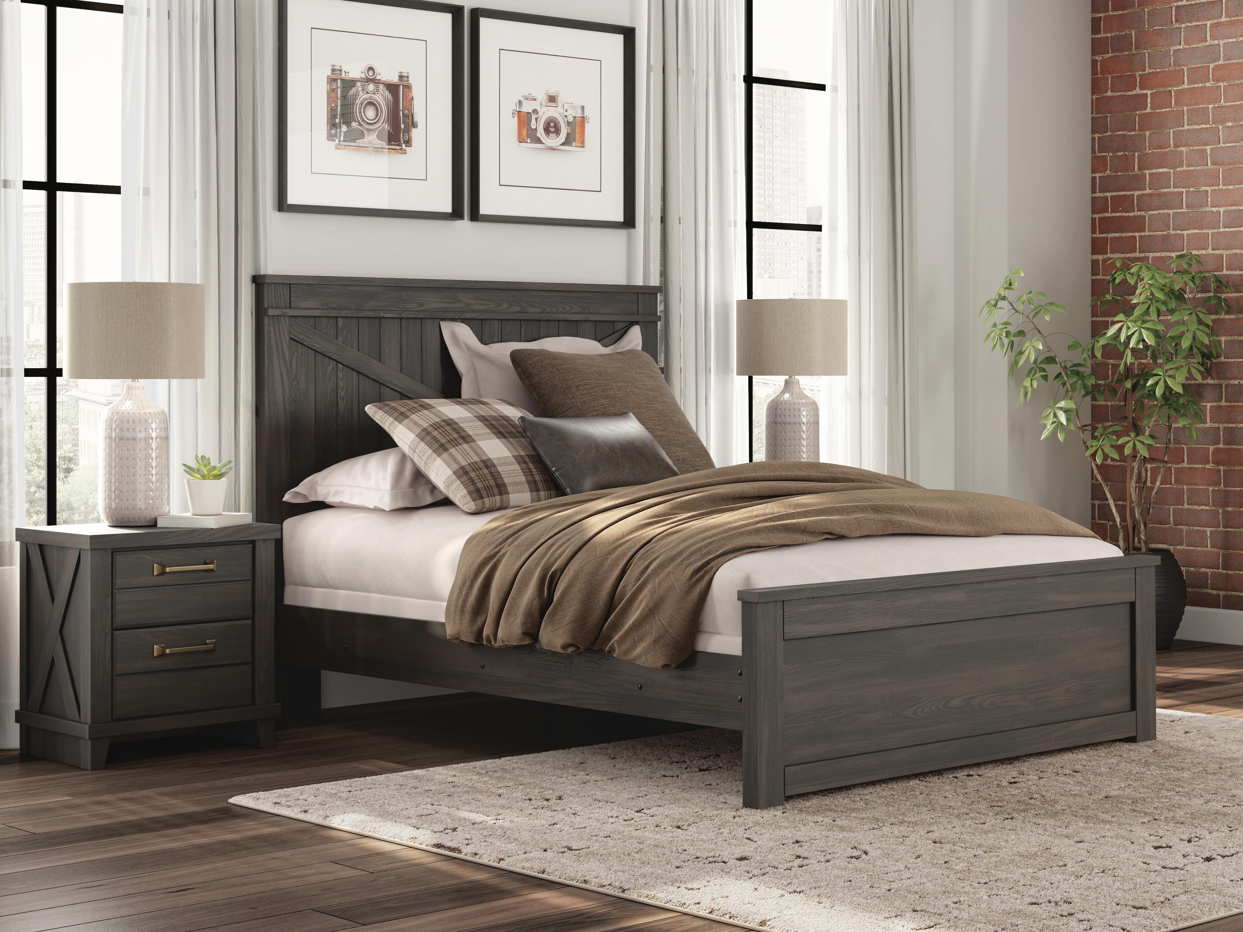 Diamond Furniture - Ashley Furniture - Vonitta Bay Queen Panel Bed - Queen Panel Bed - PCB2648B4