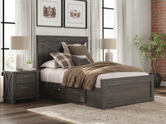 Diamond Furniture - Ashley Furniture - Vonitta Bay Full Panel Bed with Storage - Full Panel Bed with Storage - PCB2648B15