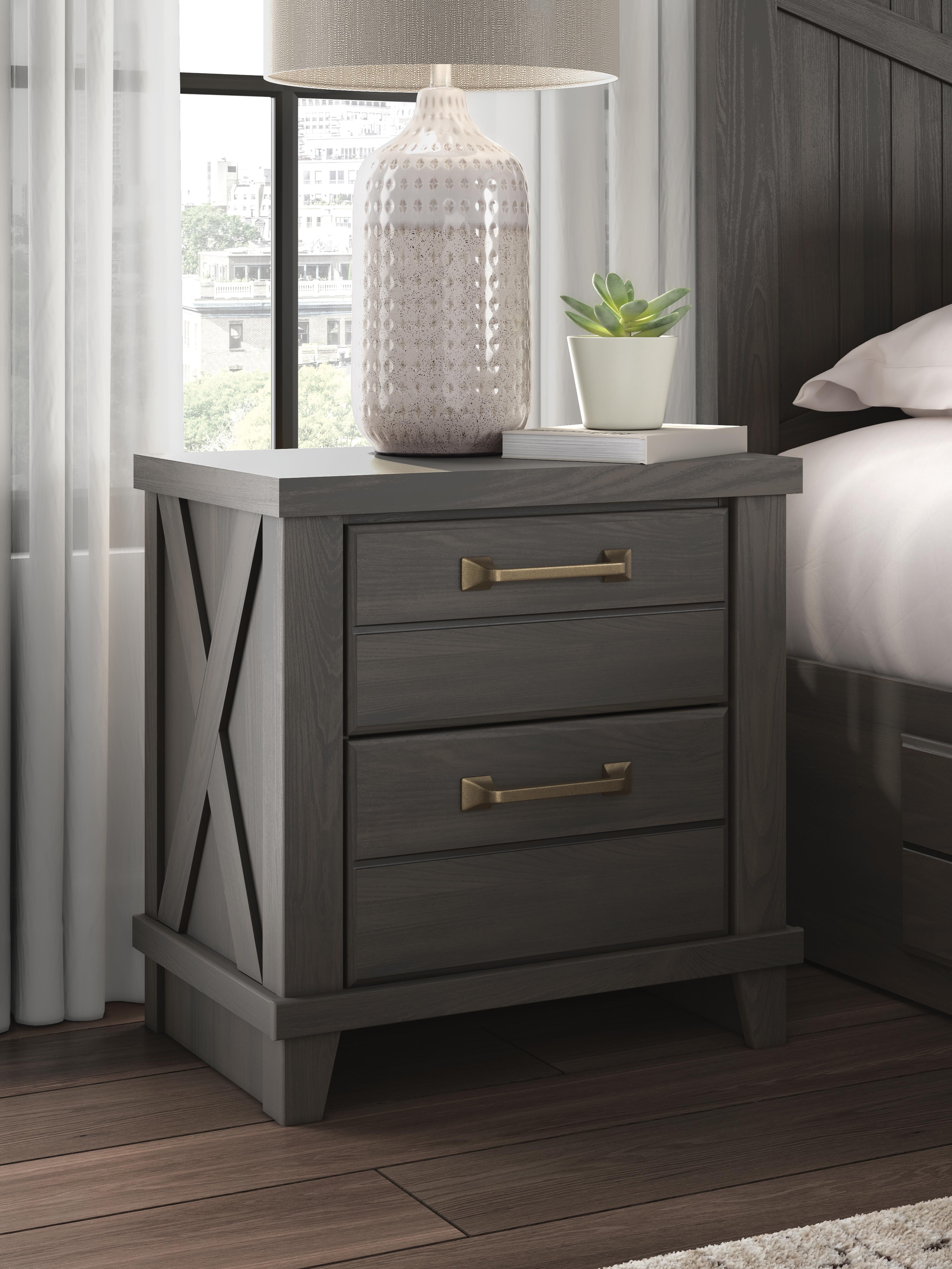 Diamond Furniture - Ashley Furniture - Vonitta Bay Nightstand - Two Drawer Night Stand - PCB2648-92