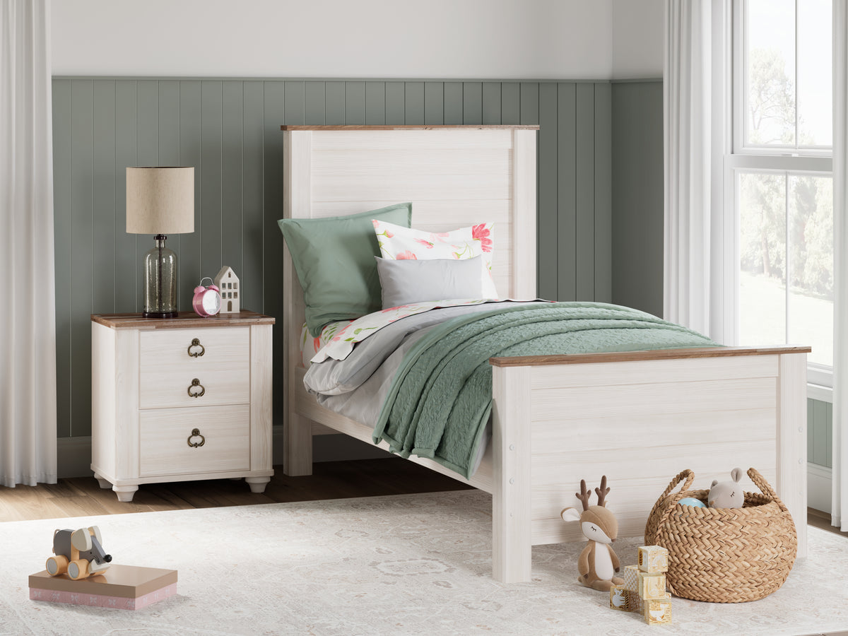 Diamond Furniture - Ashley Furniture - Willowton Twin Panel Bed - Twin Panel Bed - B267B15