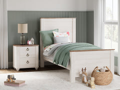 Diamond Furniture - Ashley Furniture - Willowton Twin Panel Bed - Twin Panel Bed - B267B15