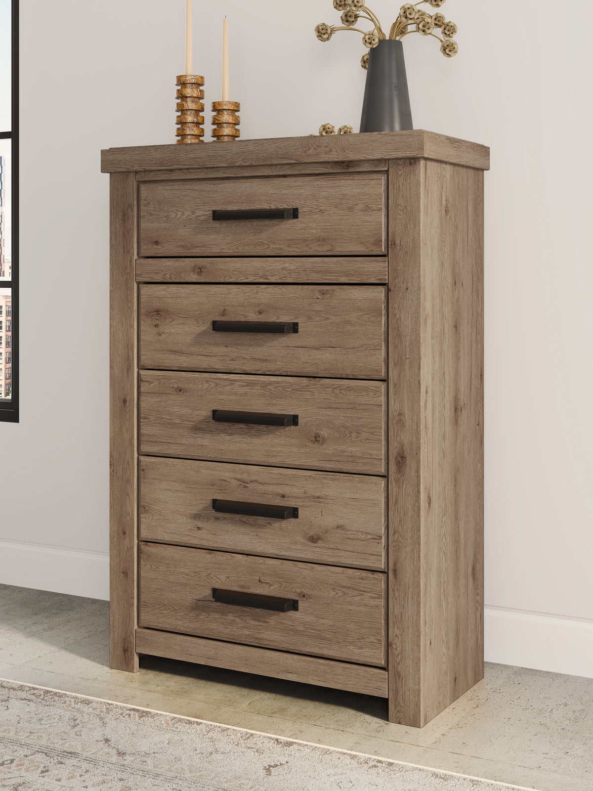 Diamond Furniture - Ashley Furniture - Oliandon Chest of Drawers - Five Drawer Chest - PCB2844-46
