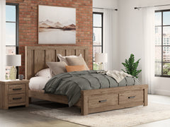 Diamond Furniture - Ashley Furniture - Oliandon King Panel Storage Bed - King Panel Storage Bed - PCB2844B7