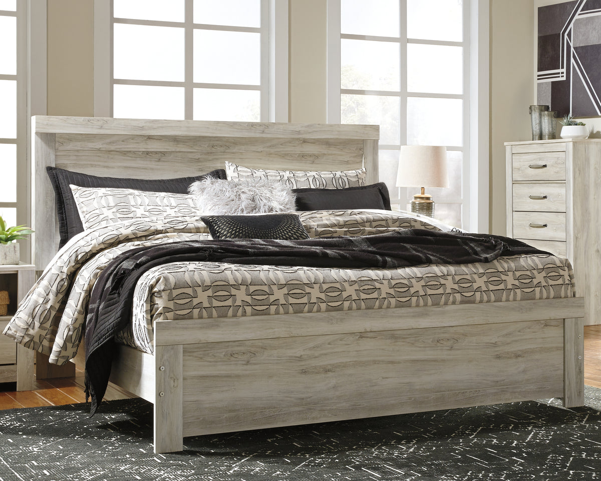 Diamond Furniture - Ashley Furniture - Bellaby King Panel Bed - King Panel Bed / Whitewash - B331B8
