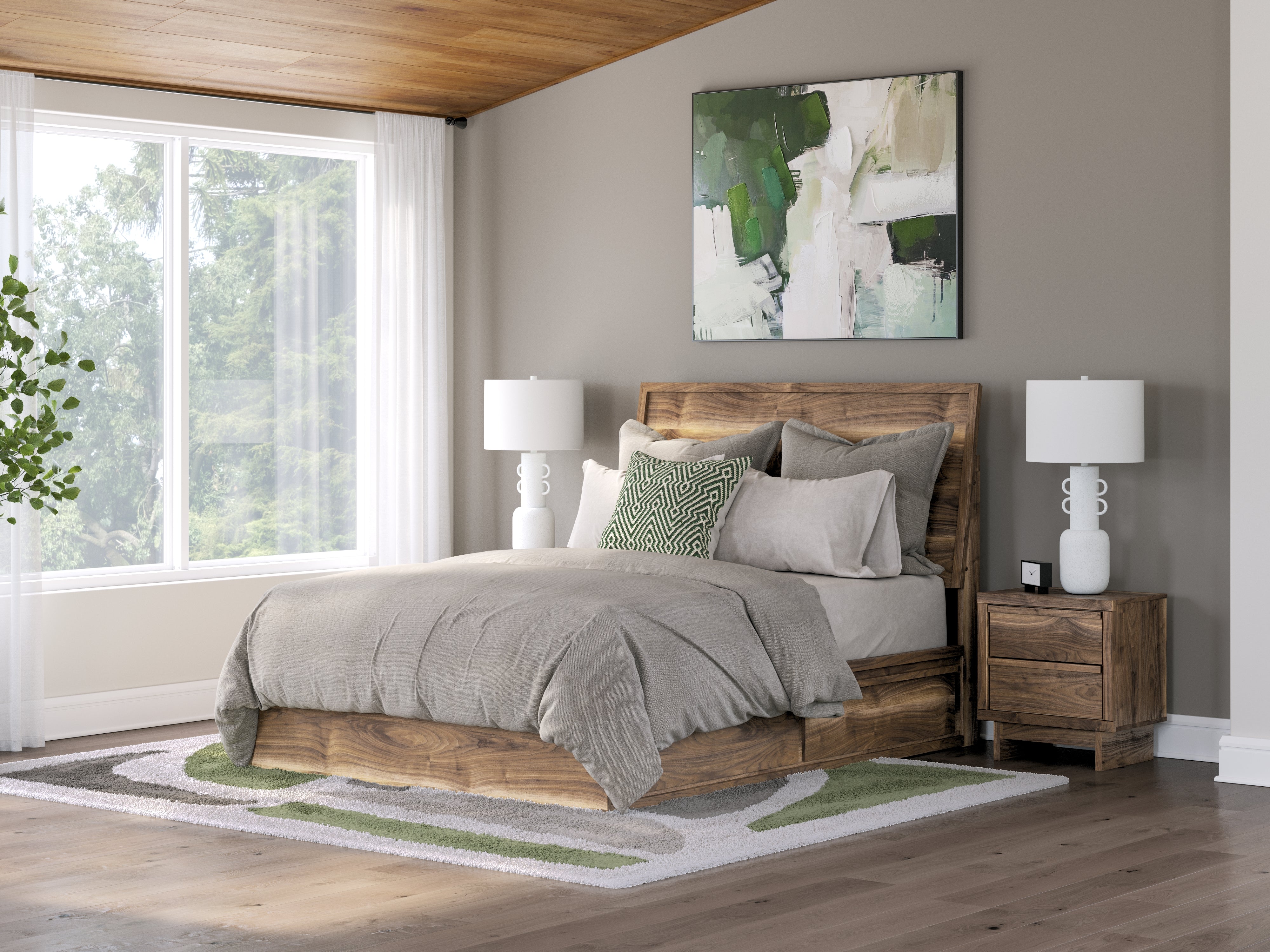 Diamond Furniture - Ashley Furniture - Chirason Bedroom - Queen Panel Bed with Storage / Brown - PCB3367B4