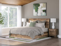 Diamond Furniture - Ashley Furniture - Chirason King Panel Bed with Storage - King Panel Bed with Storage / Brown - PCB3367B14