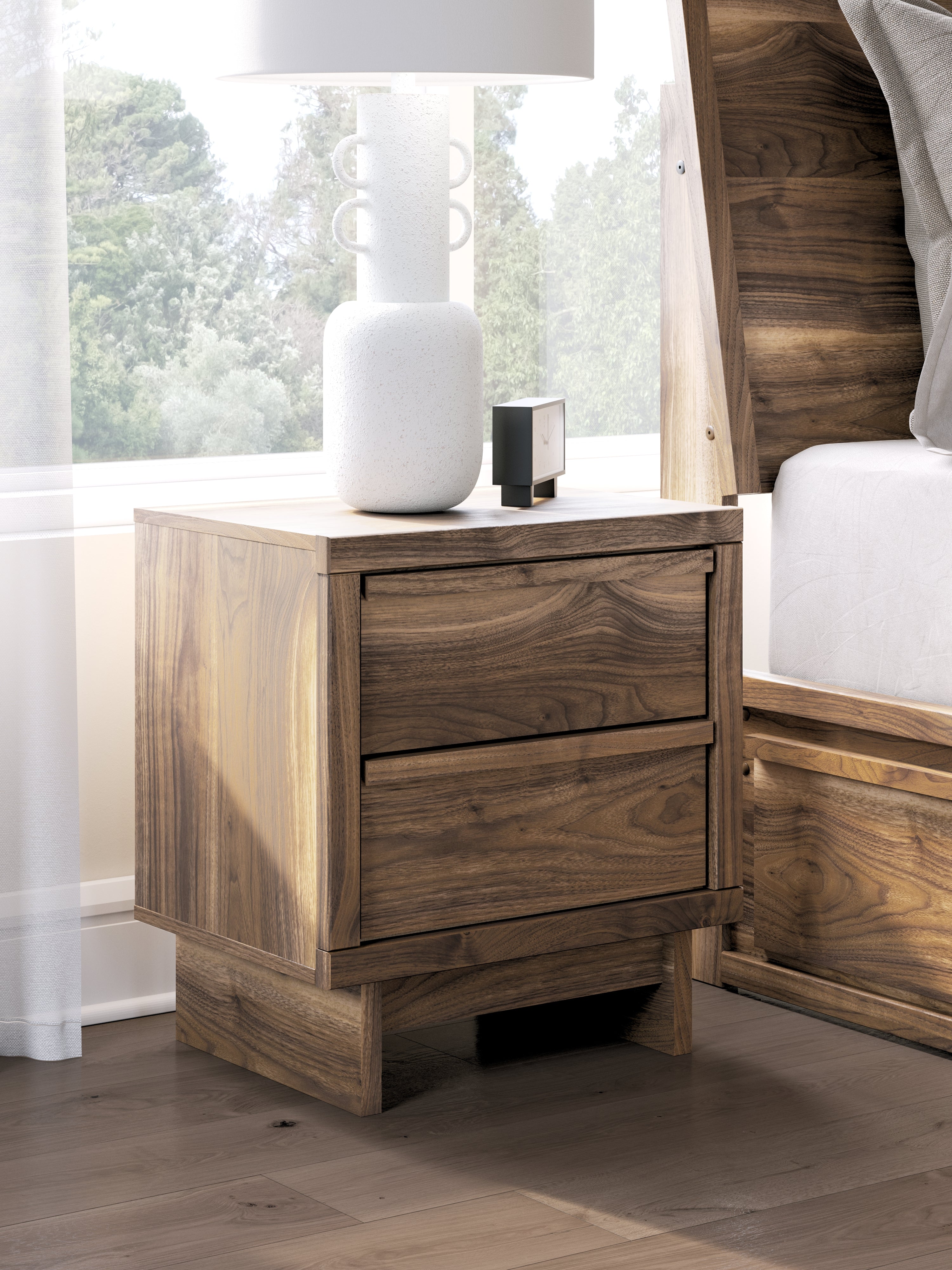 Diamond Furniture - Ashley Furniture - Chirason Bedroom - Two Drawer Night Stand / Brown - PCB3367-92