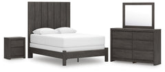 Diamond Furniture - Ashley Furniture - Fraluna Queen Panel Bed, Dresser, Mirror, and Nightstand - Queen Panel Bed, Dresser, Mirror, and Nightstand - PCB3370B10
