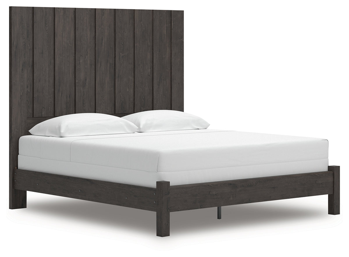 Diamond Furniture - Ashley Furniture - Fraluna King Panel Bed - King Panel Bed / Charcoal - PCB3370B8