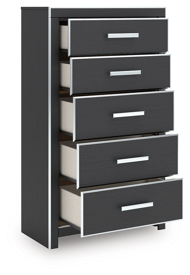 Zuraleus King Storage Bed, Dresser, Mirror, Chest and Nightstand