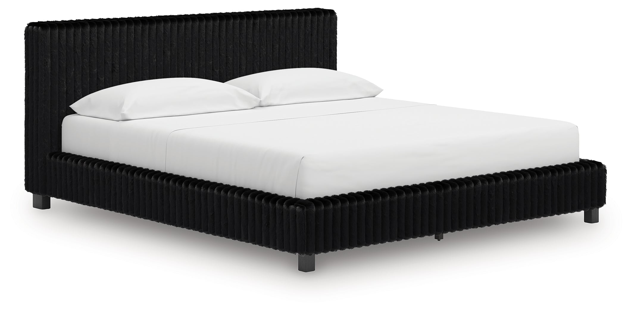 Diamond Furniture - Ashley Furniture - Zuraleus California King Upholstered Bed - California King Upholstered Bed / Black - PCB3380B14