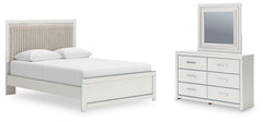 Diamond Furniture - Ashley Furniture - Zuraleus Queen Upholstered Panel Platform Bed, Dresser and Mirror - Queen Upholstered Panel Platform Bed, Dresser and Mirror - PCB3381B3