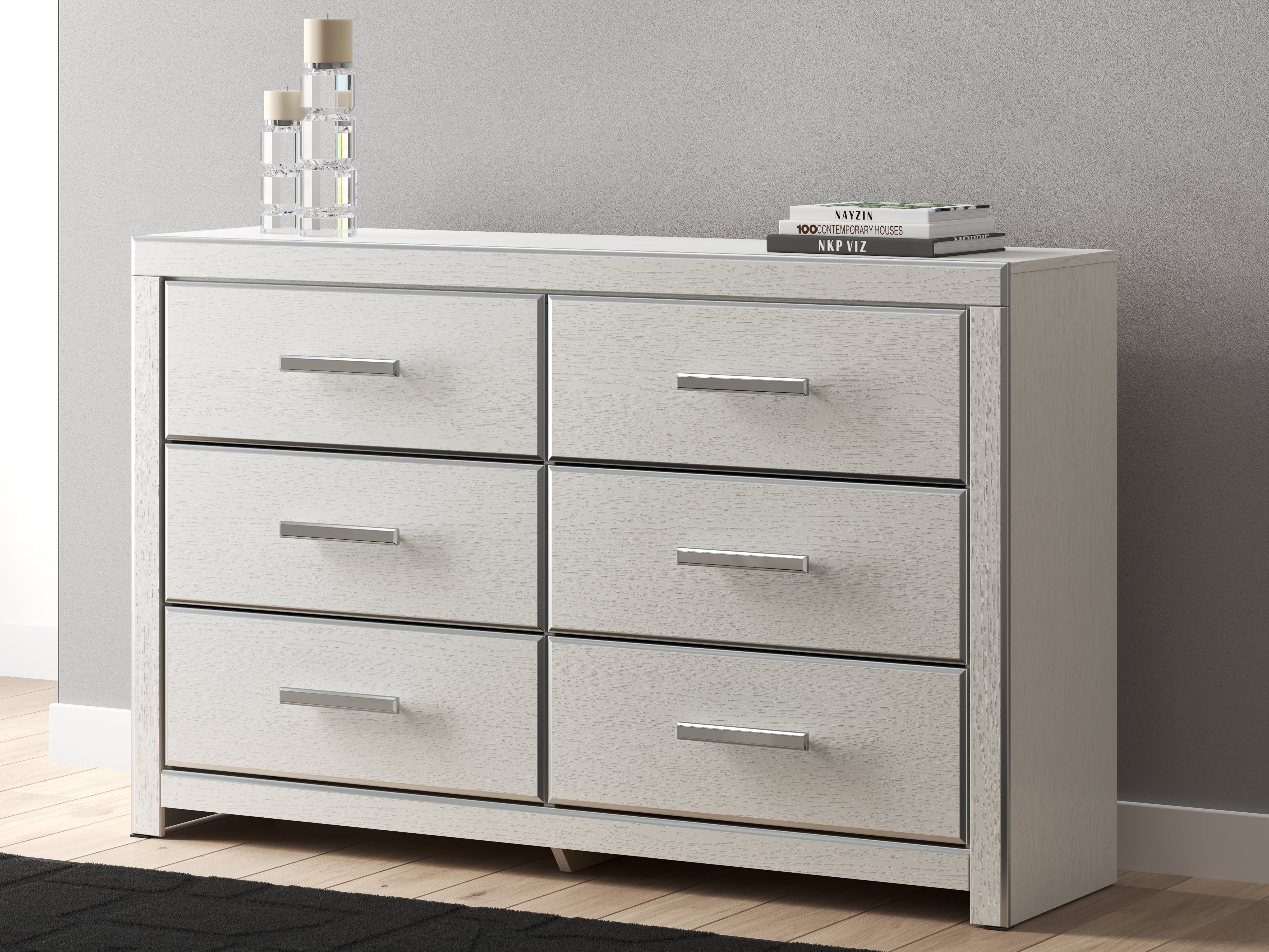 Diamond Furniture - Ashley Furniture - Zuraleus Dresser - Six Drawer Dresser / White - PCB3381-31