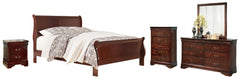 Diamond Furniture - Ashley Furniture - Alisdair Queen Sleigh Bed, Dresser, Mirror, Chest and Nightstand - Queen Sleigh Bed, Dresser, Mirror, Chest and Nightstand - B376B12