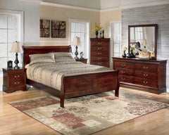 Diamond Furniture - Ashley Furniture - Alisdair King Sleigh Bed, Dresser, Mirror, Chest and 2 Nightstands - King Sleigh Bed, Dresser, Mirror, Chest and 2 Nightstands - B376B17