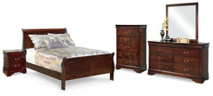 Diamond Furniture - Ashley Furniture - Alisdair Full Sleigh Bed, Dresser, Mirror, Chest and Nightstand - Full Sleigh Bed, Dresser, Mirror, Chest and Nightstand - B376B19