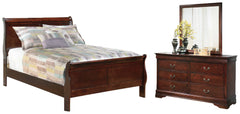 Diamond Furniture - Ashley Furniture - Alisdair Full Sleigh Bed, Dresser and Mirror - Full Sleigh Bed, Dresser and Mirror - B376B7