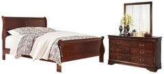 Diamond Furniture - Ashley Furniture - Alisdair Queen Sleigh Bed, Dresser and Mirror - Queen Sleigh Bed, Dresser and Mirror - B376B3