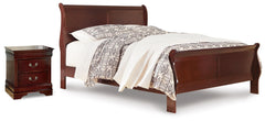 Diamond Furniture - Ashley Furniture - Alisdair Queen Sleigh Bed and Nightstand - Queen Sleigh Bed and Nightstand - B376B41