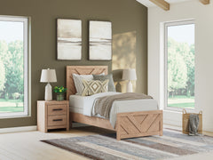 Diamond Furniture - Ashley Furniture - Sanginlane Twin Panel Bed - Twin Panel Bed - B3787B2