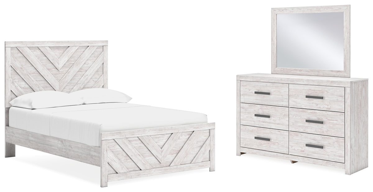 Diamond Furniture - Ashley Furniture - Cayboni Full Panel Bed, Dresser and Mirror - Full Panel Bed, Dresser and Mirror - B3788B3