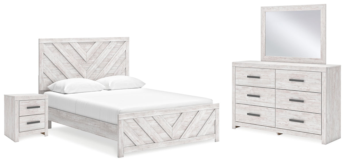Diamond Furniture - Ashley Furniture - Cayboni Queen Panel Bed, Dresser, Mirror and Nightstand - Queen Panel Bed, Dresser, Mirror and Nightstand - B3788B8